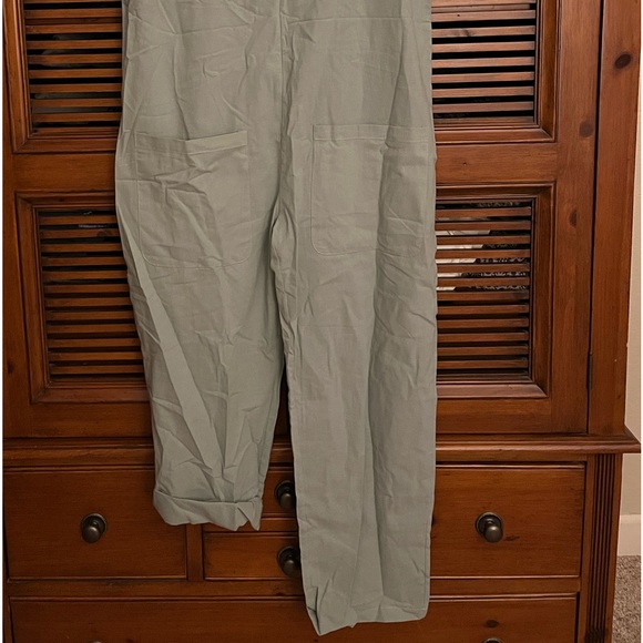 NEW GREEN LINEN ROMPER SIZE MEDIUM - Picture 9 of 9